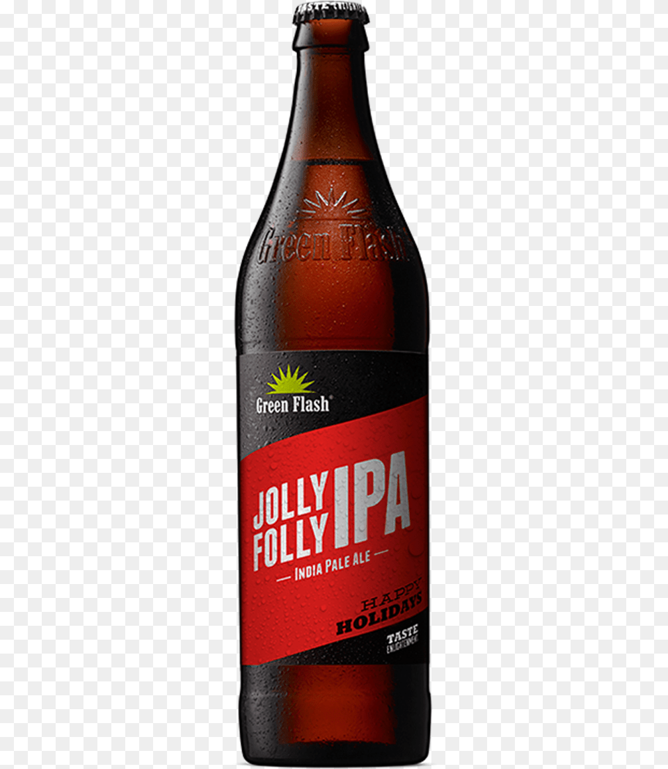 Green Flash Brewing Co Green Flash Jolly Folly Ipa 22 Fl Oz Bottle, Alcohol, Beer, Beer Bottle, Beverage Free Png Download