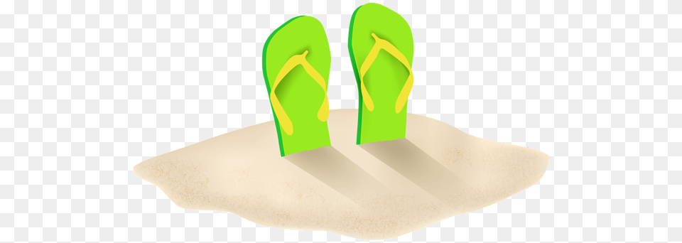 Green Flip Flops In Sand Clipart Image Regalos, Clothing, Flip-flop, Footwear, Person Png