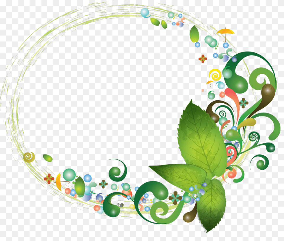 Green Floral Border Image Vector Clipart, Art, Graphics, Accessories, Floral Design Free Png Download