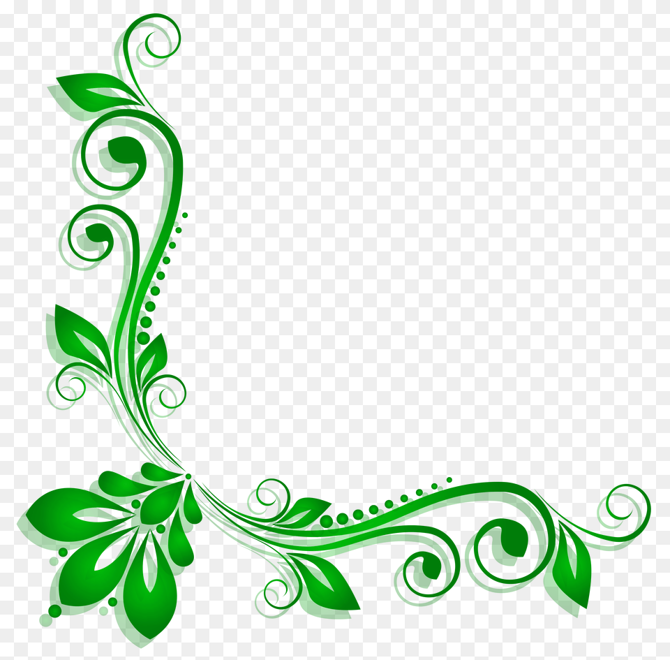 Green Floral Deco, Art, Floral Design, Graphics, Pattern Free Png Download
