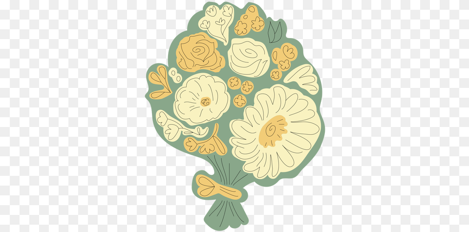 Green Flower Bouquet Hand Drawn Transparent U0026 Svg Decorative, Art, Pattern, Graphics, Floral Design Png