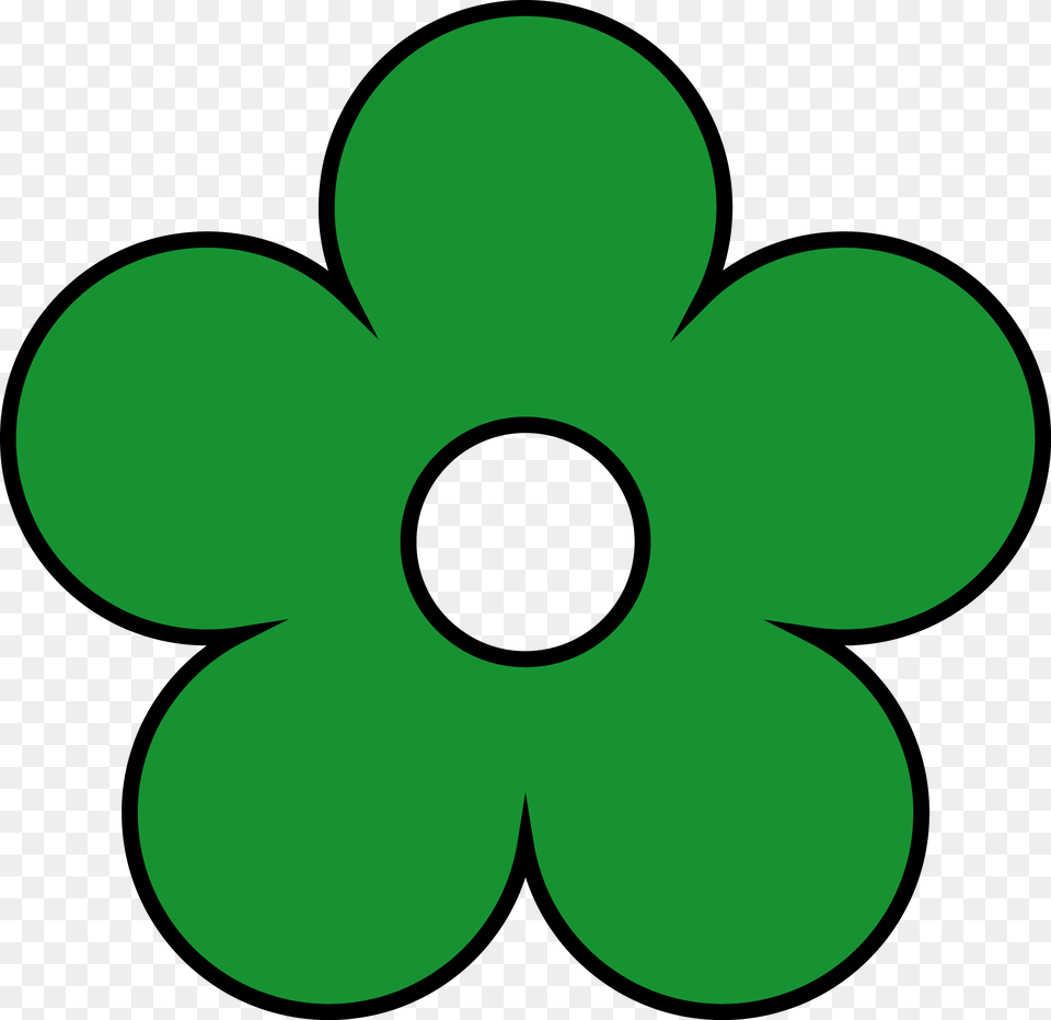 Green Flower Clipart, Symbol Png