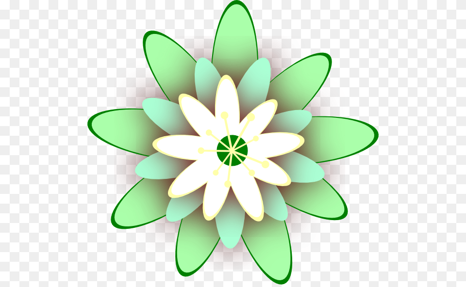 Green Flower Clipart Explore Pictures, Art, Plant, Pattern, Graphics Free Png Download