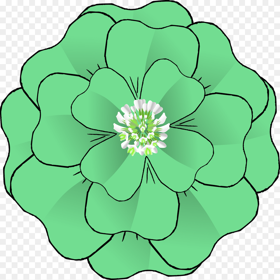 Green Flower Clipart Transparent, Anther, Dahlia, Plant, Anemone Free Png Download