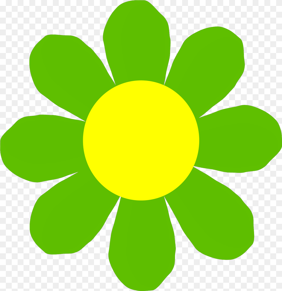 Green Flower Svg Vector Clip Art Svg Clipart Green Flower Clip Art, Anemone, Daisy, Plant, Petal Free Transparent Png