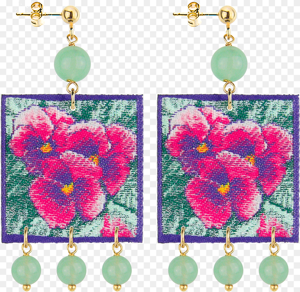 Green Flowers, Accessories, Earring, Jewelry Png Image