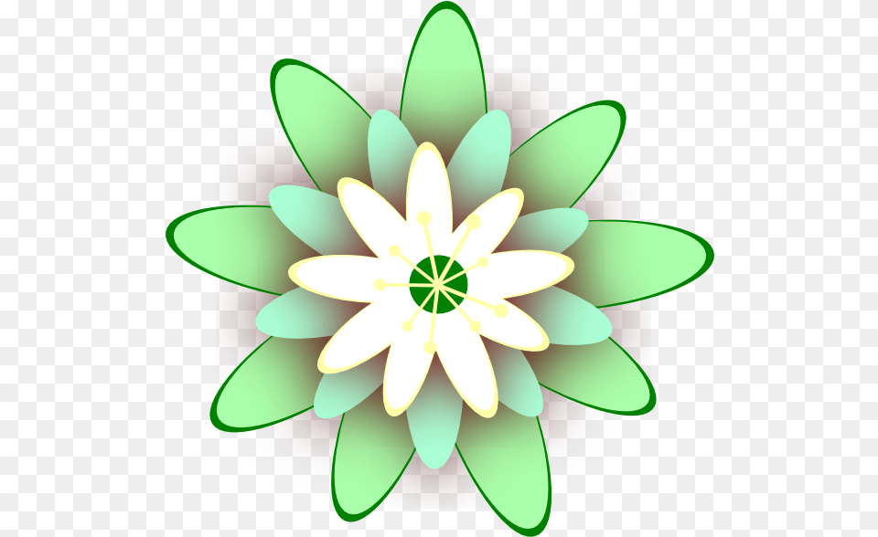 Green Flowers Art Image Pink Flower Clip Art, Graphics, Daisy, Dahlia, Plant Free Png