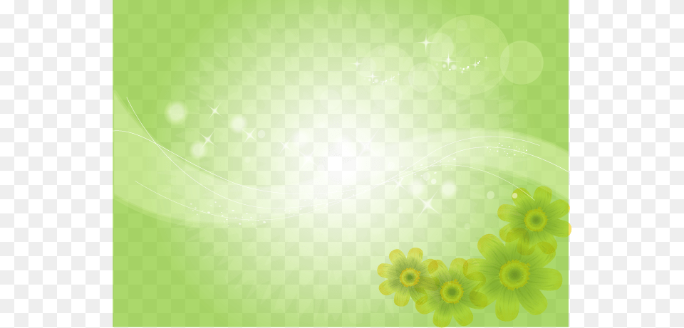 Green Flowers Background Ii By Gwebstock Green Flower Background Designs, Art, Flare, Graphics, Light Free Png Download