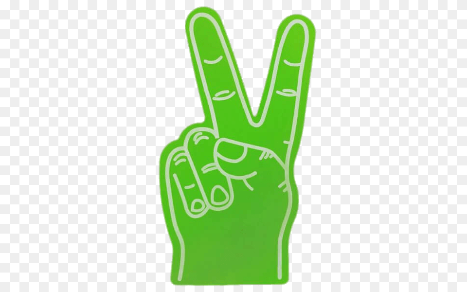 Green Foam Hand Peace Sign, Body Part, Person, Dynamite, Weapon Free Transparent Png