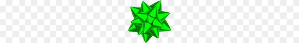 Green Foil Bow Deco Clip Art, Star Symbol, Symbol, Rocket, Weapon Free Png