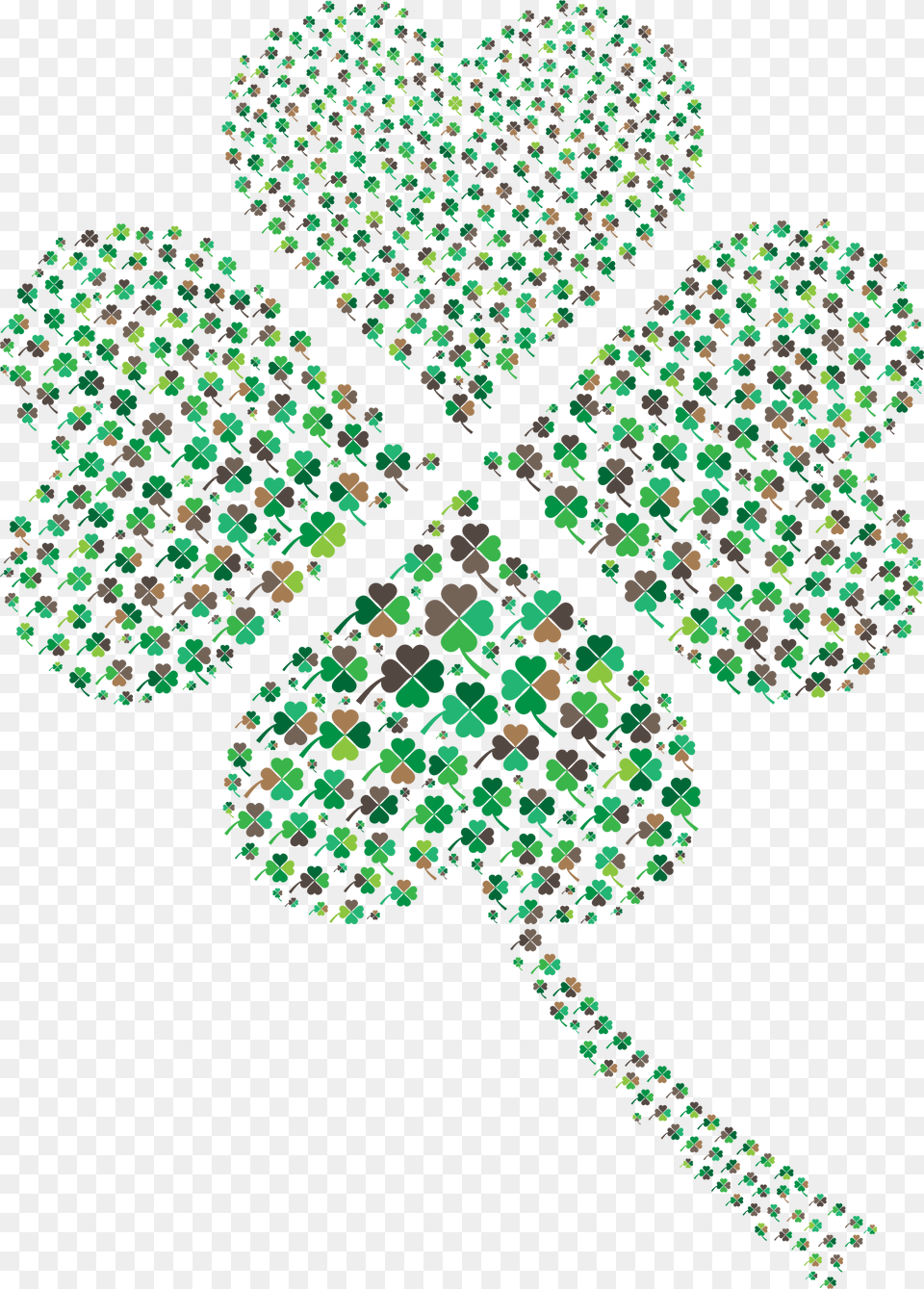 Green Four Leaf Clover Fractal No Background Clip Arts, Accessories, Pattern, Jewelry, Art Free Png Download