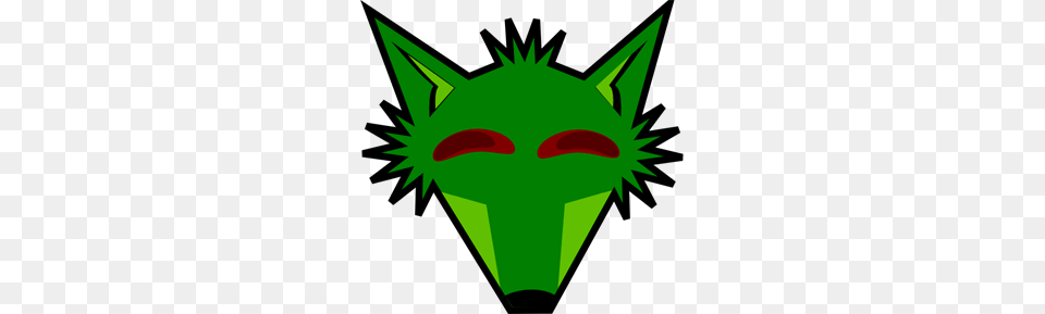 Green Fox Head With Eyes Clip Arts For Web, Logo Free Png