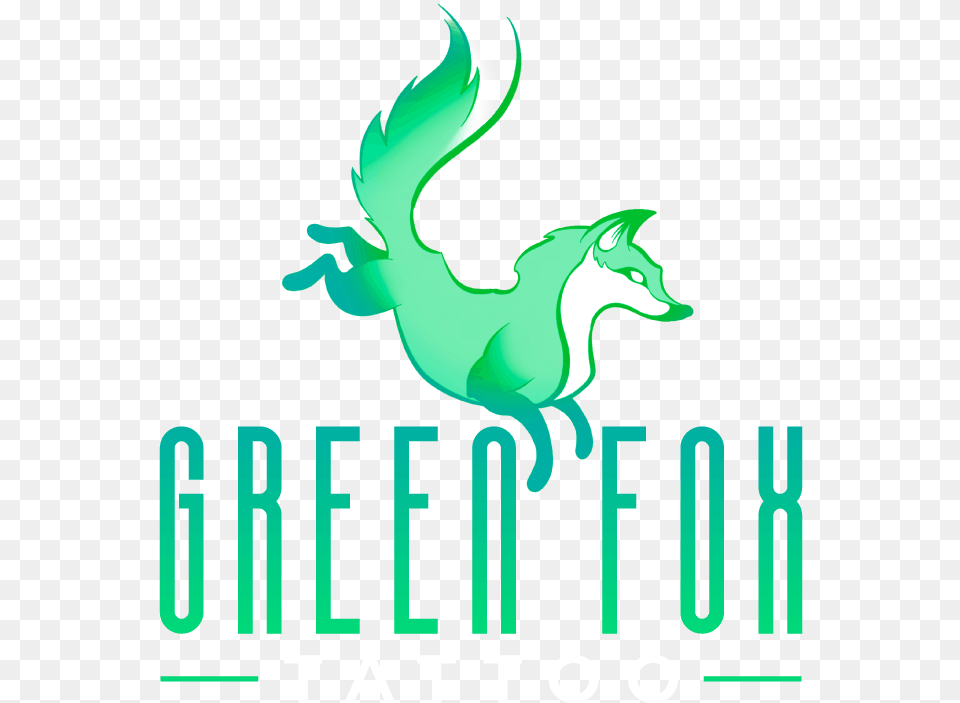 Green Fox Tattoo Graphic Design Png Image
