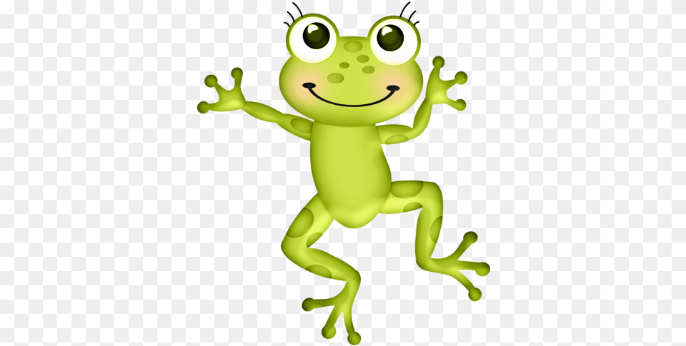 Green Frog Clipart Girly, Amphibian, Animal, Wildlife, Baby Png Image