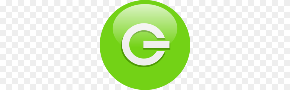 Green G Clip Art, Disk, Text, Symbol Png Image