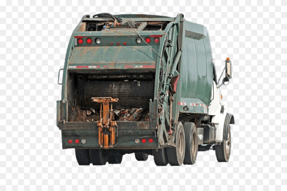 Green Garbage Truck, Transportation, Vehicle, Machine, Wheel Png Image