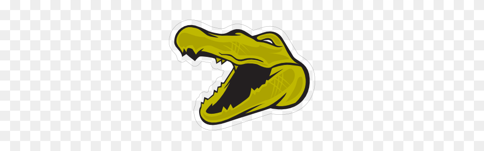 Green Gator Head Mascot Sticker, Smoke Pipe, Animal, Crocodile, Reptile Free Transparent Png