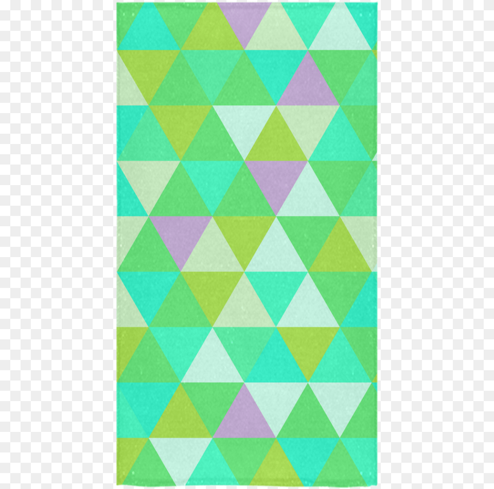 Green Geometric Triangle Pattern Bath Towel 30 X56 Triangle, Home Decor, Texture, Rug, Smoke Pipe Free Png