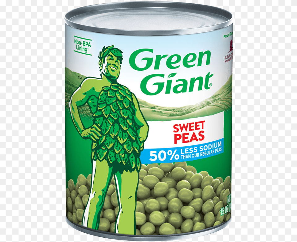 Green Giant Sweet Peas, Aluminium, Adult, Person, Man Free Png Download