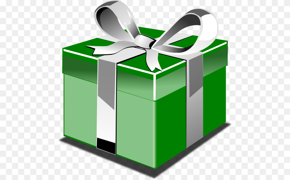 Green Gift Box With Red Bow Clipart Present Clip Art, Device, Grass, Lawn, Lawn Mower Png