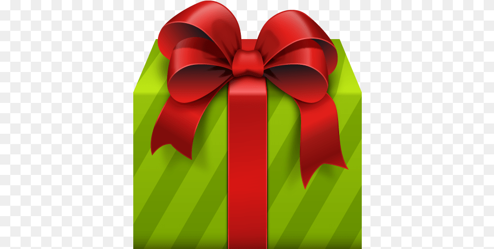 Green Gift Box With Red Bow Picture Gift Red And Green, Dynamite, Weapon Free Png