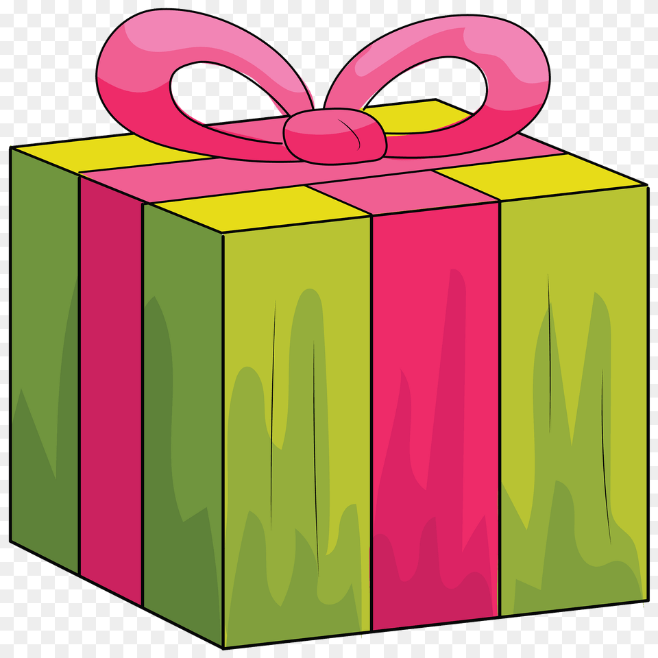 Green Gift Box With Red Ribbon Clipart Free Png Download