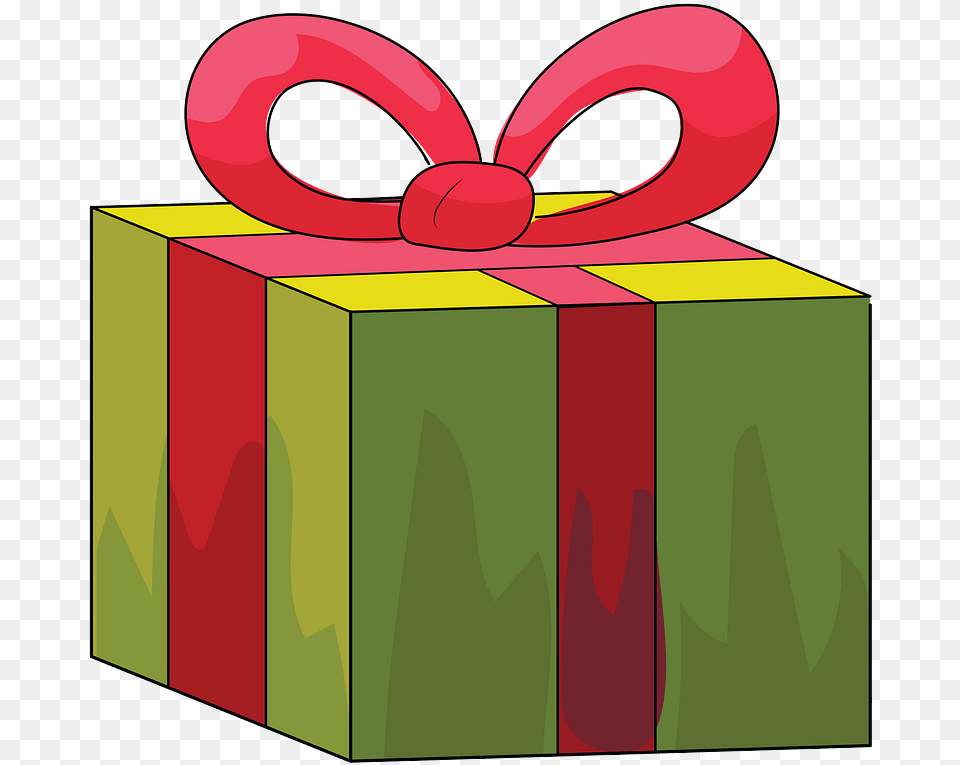 Green Gift Box With Red Ribbon Clipart Clip Art Gift Box Free Png Download
