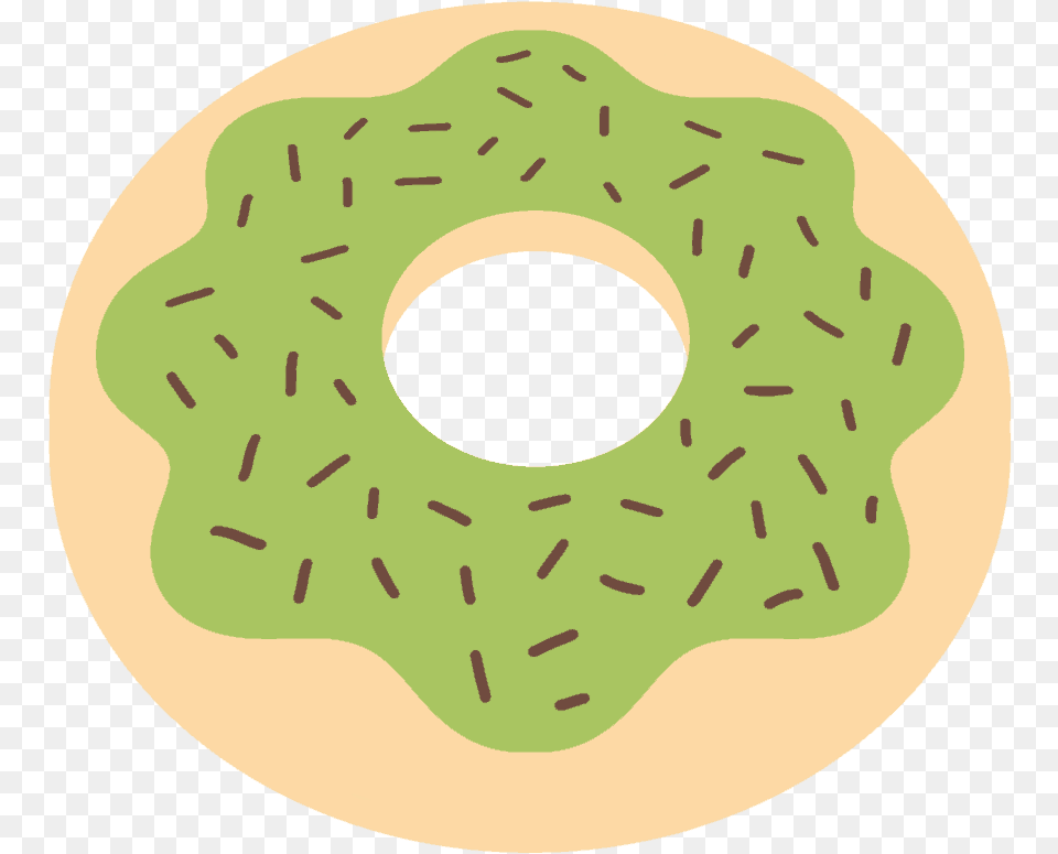 Green Glazed Donut Clip Art Circle, Food, Sweets Png Image