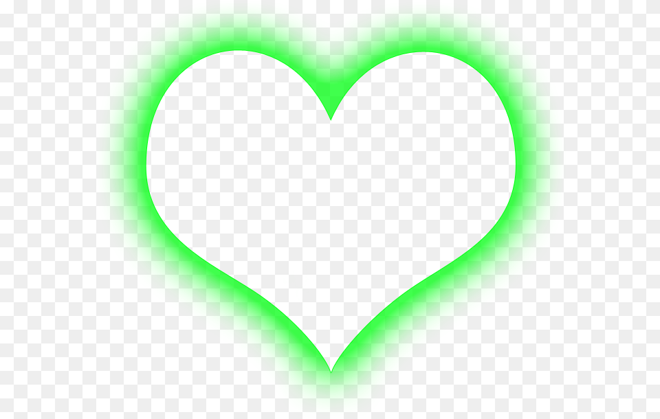 Green Glow Heart Transparent Free Png
