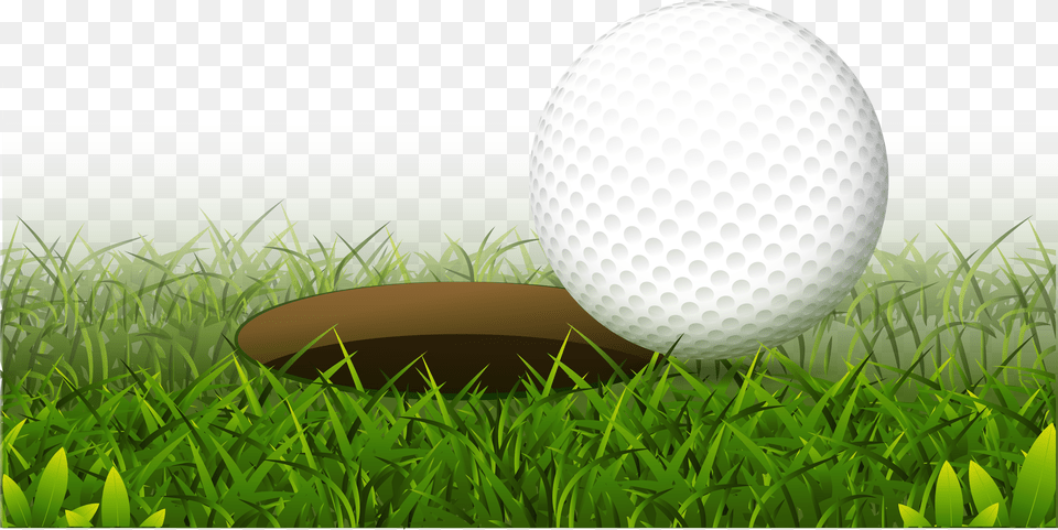 Green Golf Ball, Golf Ball, Sport, Grass, Plant Free Png Download