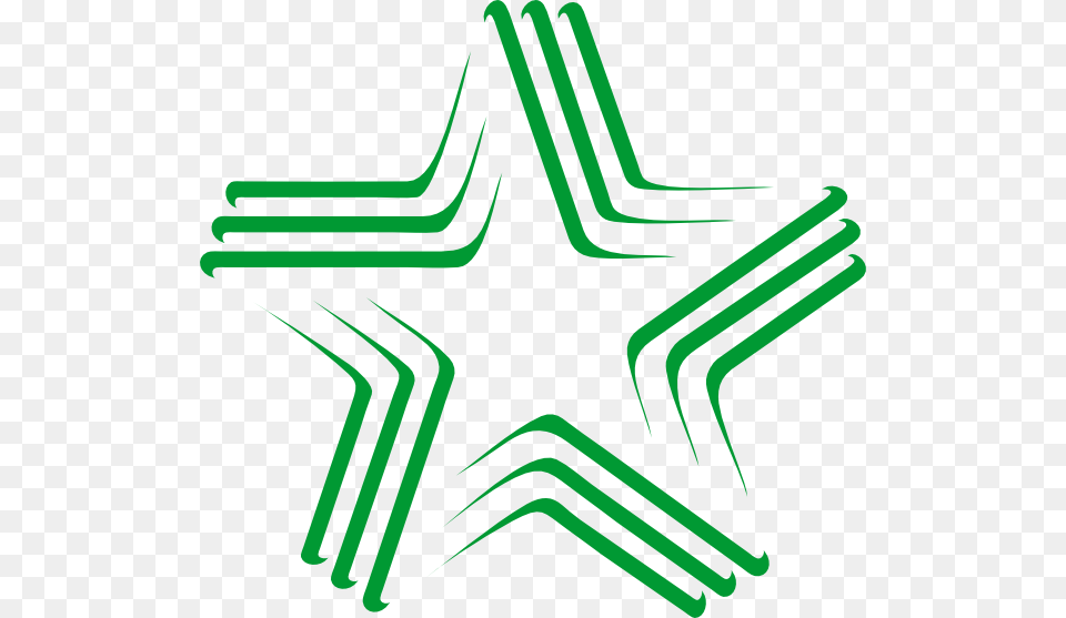 Green Gradient Star With Stripes Clip Art, Symbol, Star Symbol Free Png Download