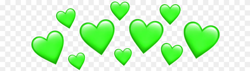 Green Greenheart Emoji Emojiiphone Emojicrown Orange Heart Emoji Crown, Dynamite, Weapon, Leaf, Plant Free Png