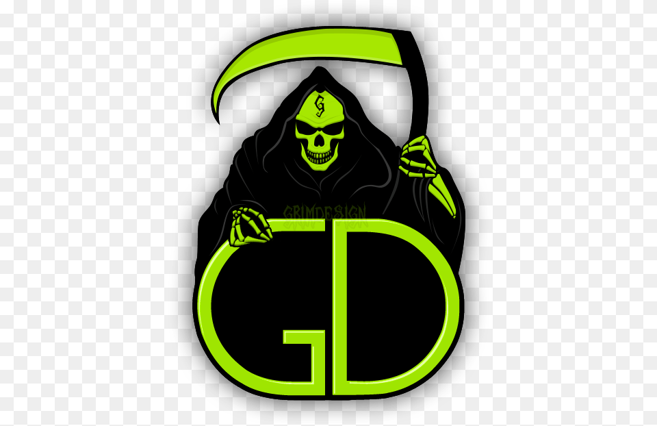 Green Grim Reaper Symbol Green Reaper Symbol, People, Person, Logo, Face Free Transparent Png