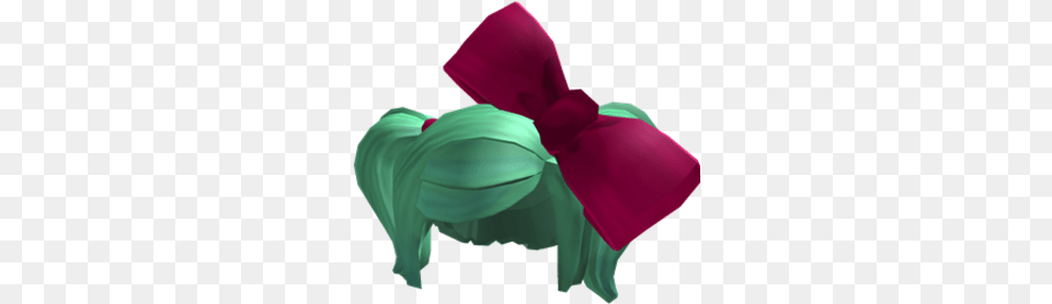 Green Hair With Oversized Bow Roblox Wikia Fandom Pelo De Roblox Verde, Accessories, Formal Wear, Tie, Bow Tie Free Png