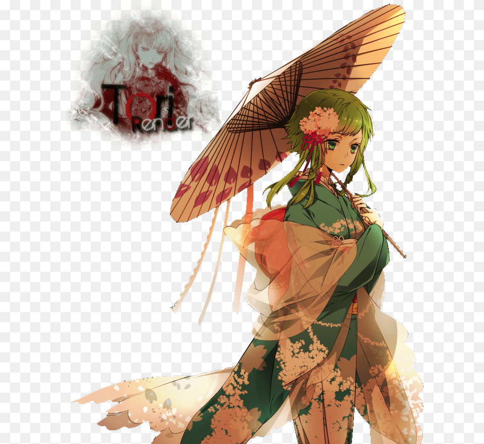Green Haired Girl In Kimono, Fashion, Gown, Clothing, Formal Wear Free Transparent Png