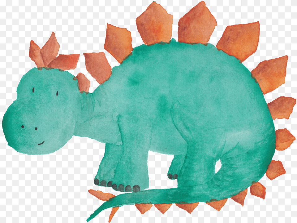 Green Hand Painted Dinosaur Cartoon Dinosaur Transparent Nursery Dinosaur Prints, Animal, Plush, Toy, Baby Free Png Download