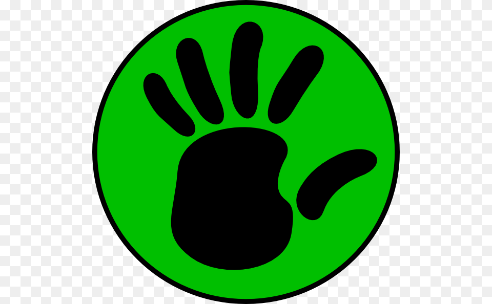 Green Hand Svg Clip Arts Left Hand Clip Art, Disk, Footprint Free Transparent Png