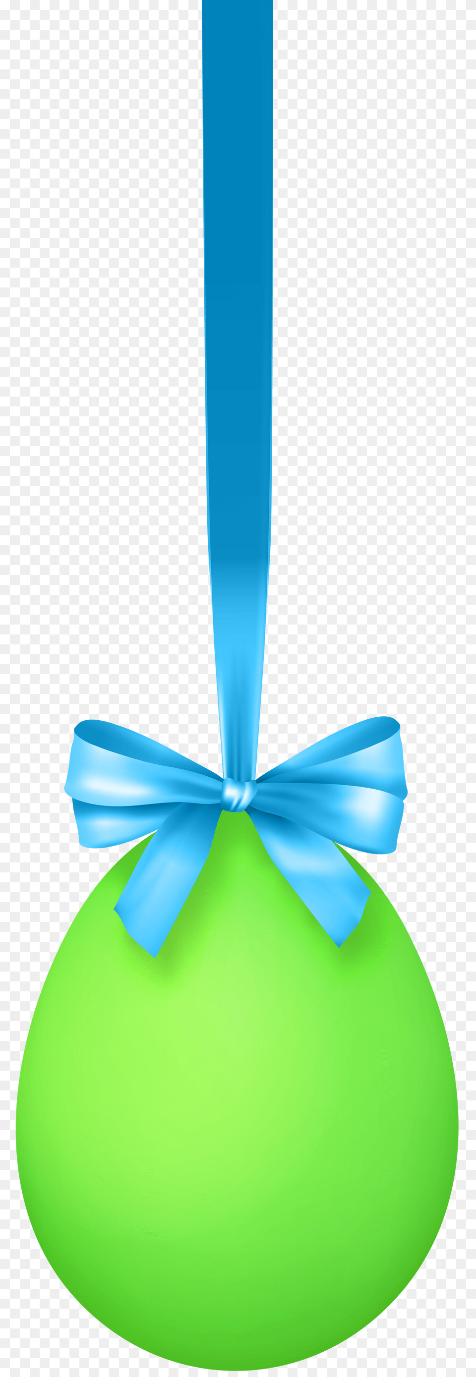 Green Hanging Easter Egg With Bow Transparent Clip Art Image, Gift Free Png Download