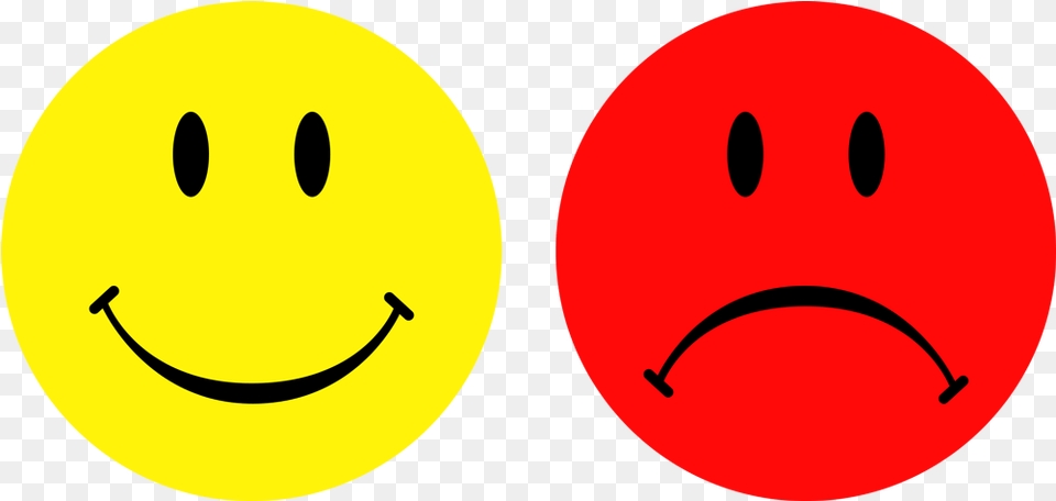 Green Happy Face And Red Sad Full Size Download Happy And Sad Face, Logo Free Transparent Png