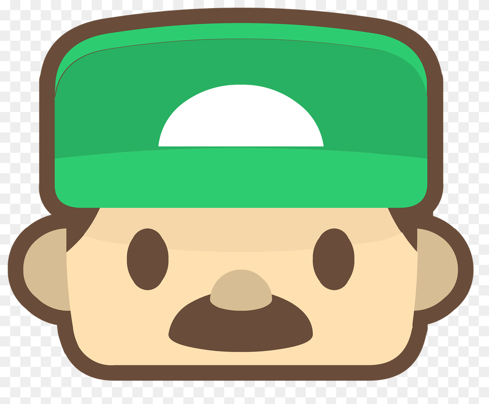 Green Hat Moustache Character Clipart, Clothing, Hardhat, Helmet Free Png Download