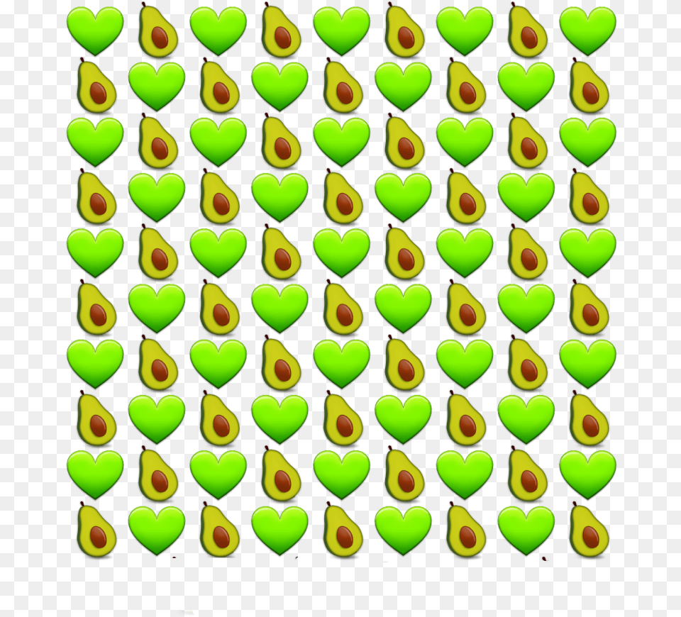 Green Heart Background Avocado Avocadobackground Circle, Pattern, Food, Sweets Png Image