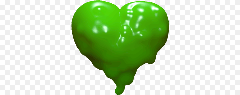 Green Heart Beat Gif Green Slime Heart Gif, Balloon, Food, Produce, Bell Pepper Free Png Download