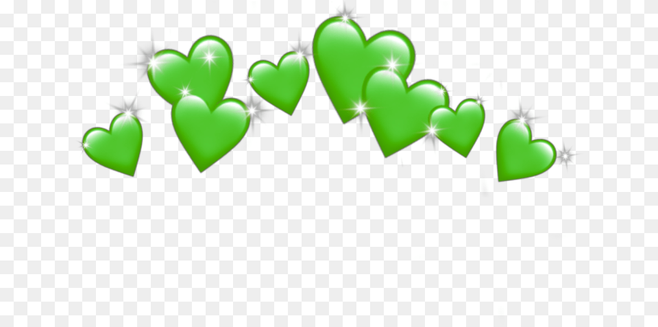 Green Heart Crown Png