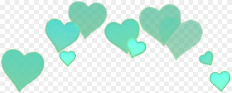 Green Heart Crown Green Photo Booth Hearts, Symbol, Leaf, Plant Png Image