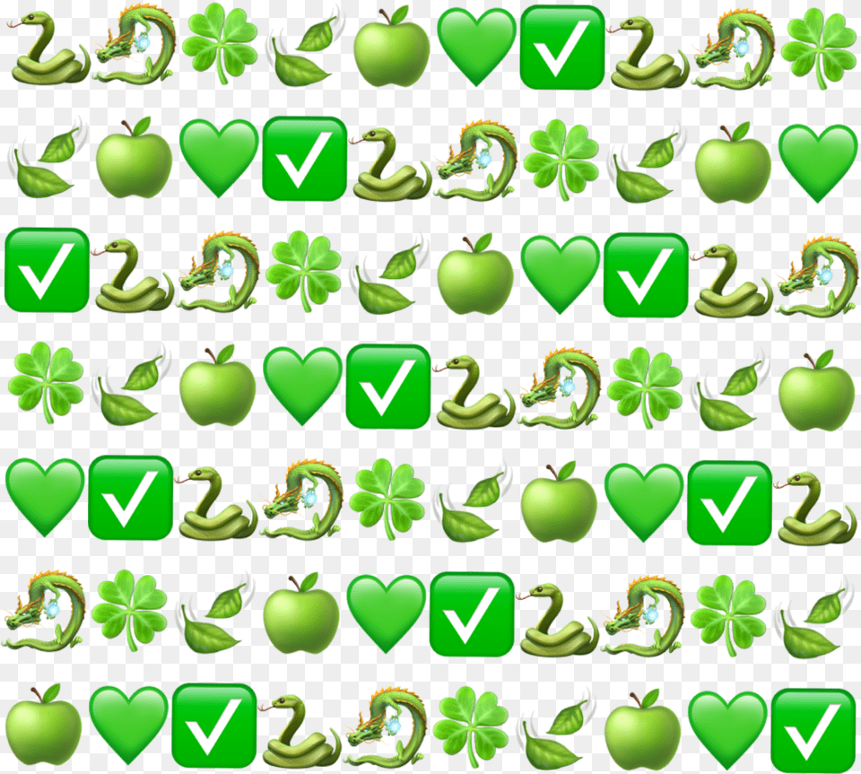 Green Heart Emoji Background, Plant Free Png Download