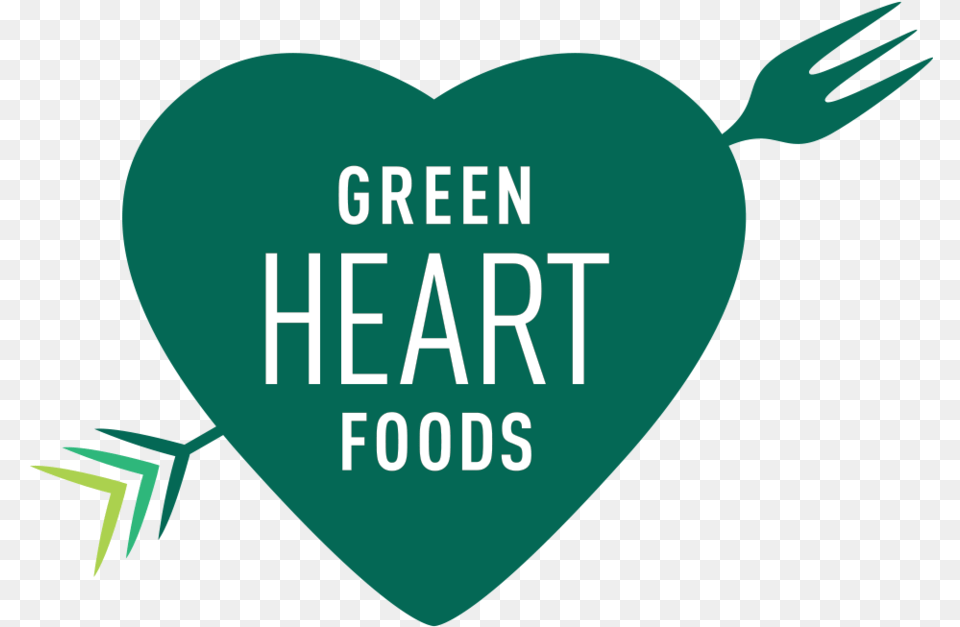 Green Heart Foods Green At Heart Logo, Cutlery, Fork Png