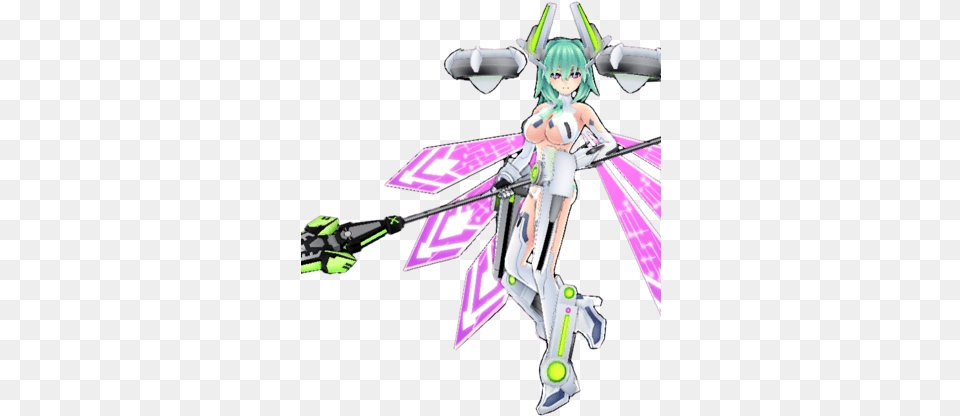 Green Heart Hyperdimension Hyperdimension Neptunia Re Birth Green Heart, Book, Comics, Publication, Person Png