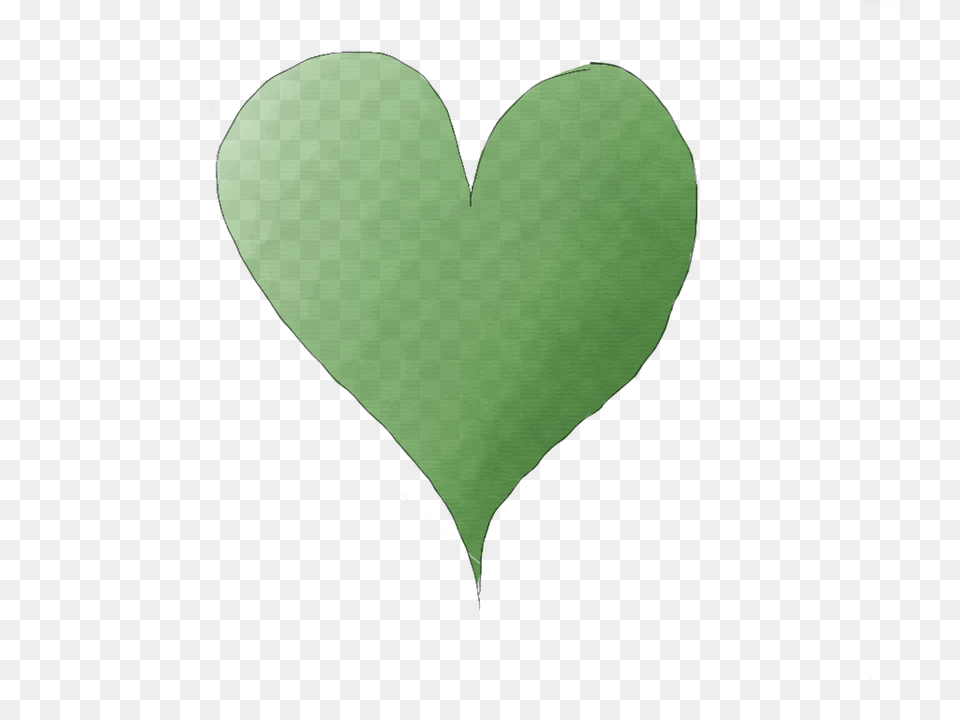 Green Heart Watercolor Green Heart, Leaf, Plant Free Png Download