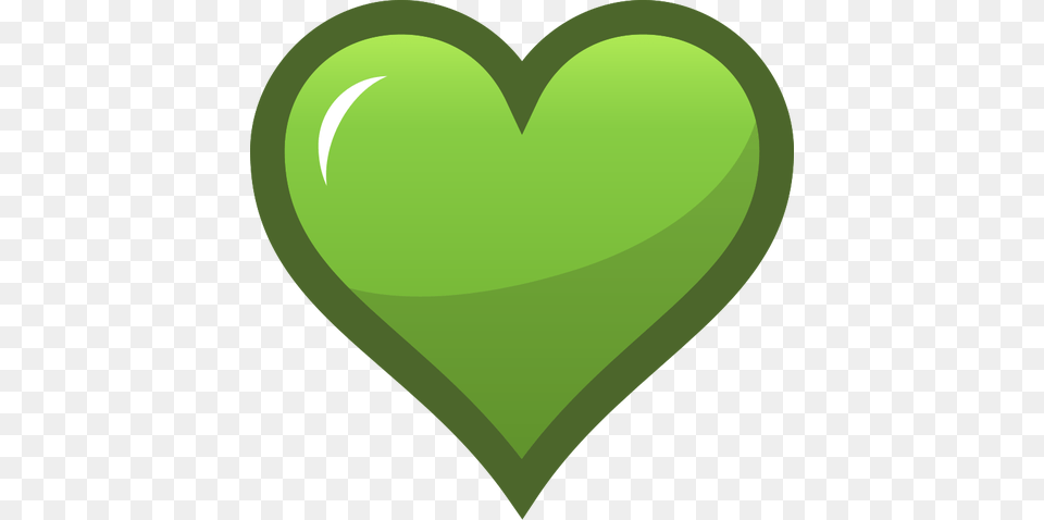 Green Heart With Thick Brown Border Vector Graphics Public Free Png