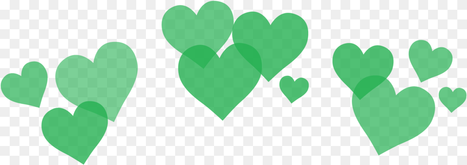 Green Hearts Heart Crown Blue Png Image